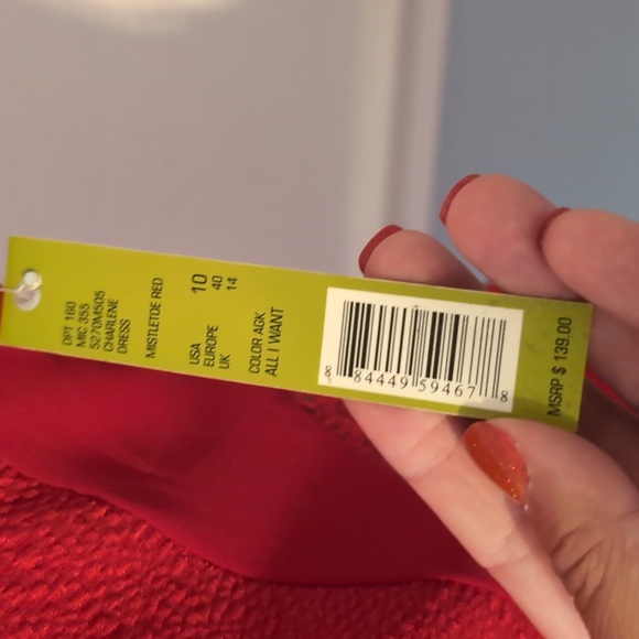 Gianni Bini red dress sheer neckline - stunning! Valentines!! - Picture 4 of 8